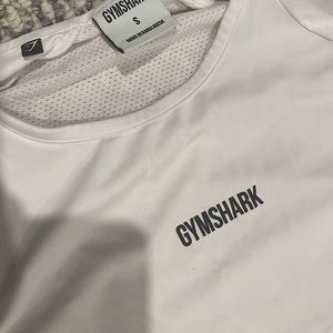 Gymshark White Long Sleeve Crop Top